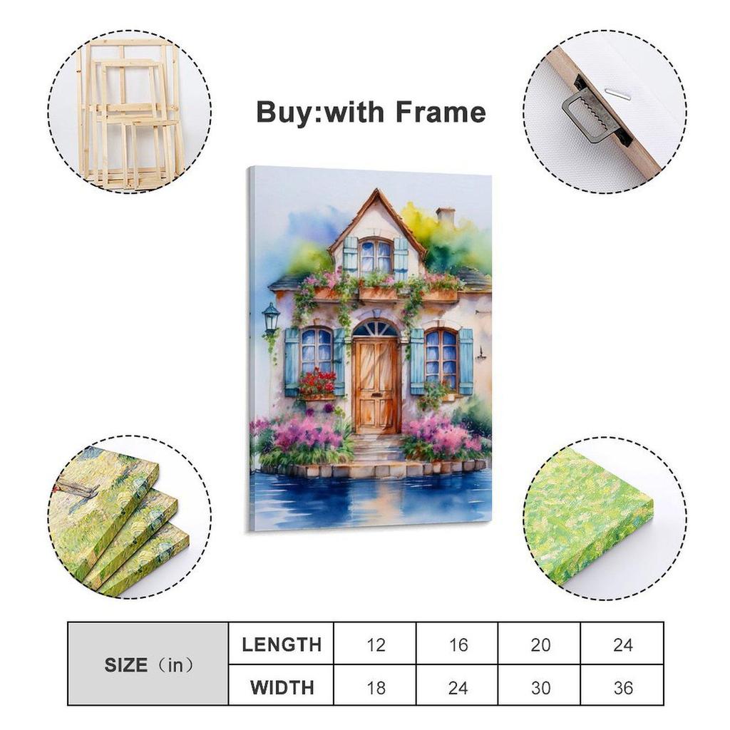 Frameless Dream Cabin Canvas Art for Hotel or B&B Sofa Background Wall
