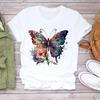 (Asian Size) Women Tee sweet love heart trend cute Top Clothing Casual  Short Sleeve T Shirt Fashion Print Lady Female Graphic T-shirts