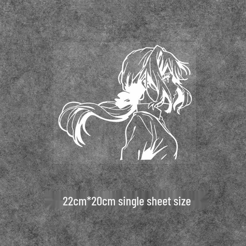 Violet Evergarden Sakura Petal Car Sticker - 2D Anime Rear Decoration