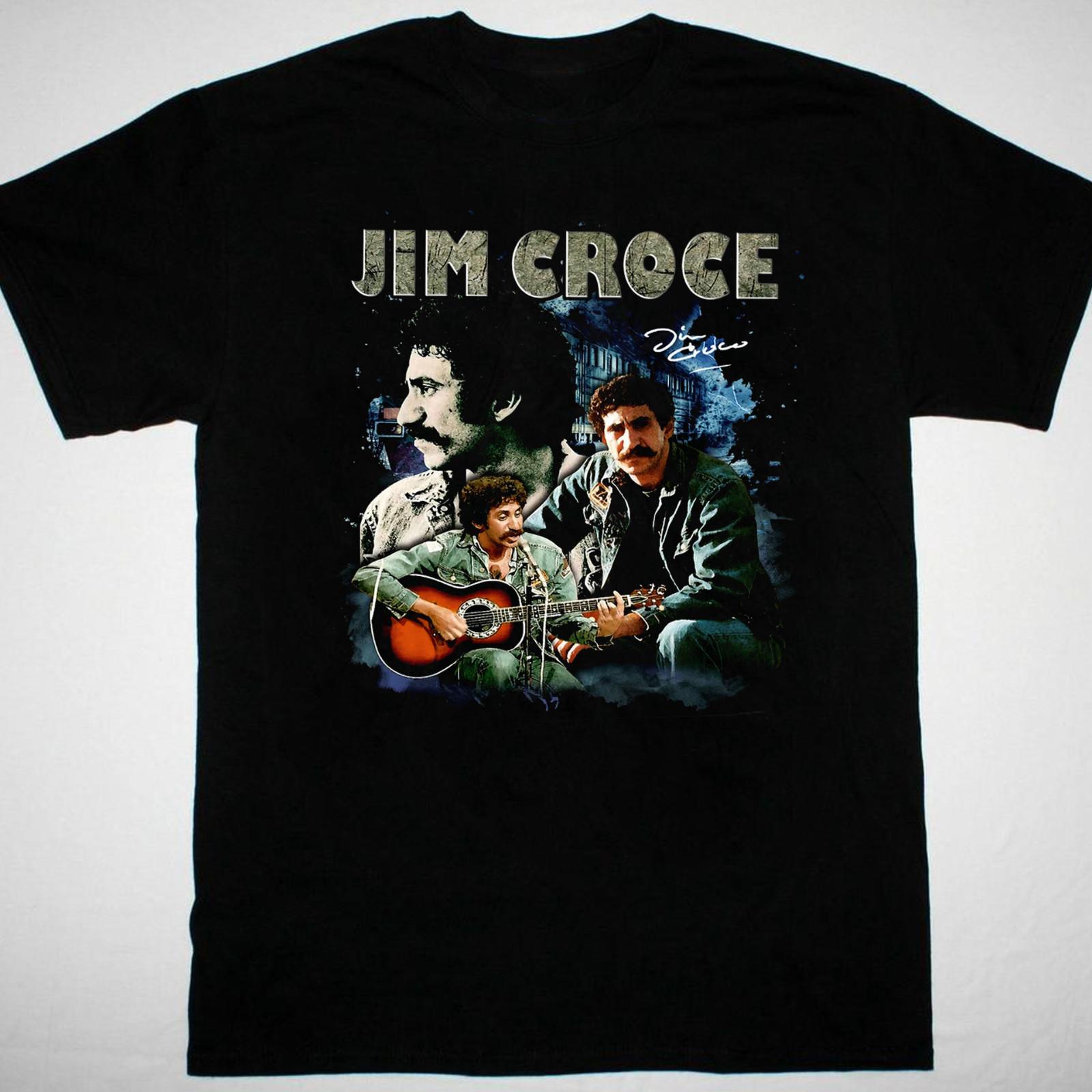 Jim Croce Collage Men T-shirt black Cotton Unisex All Sizes XA68 M