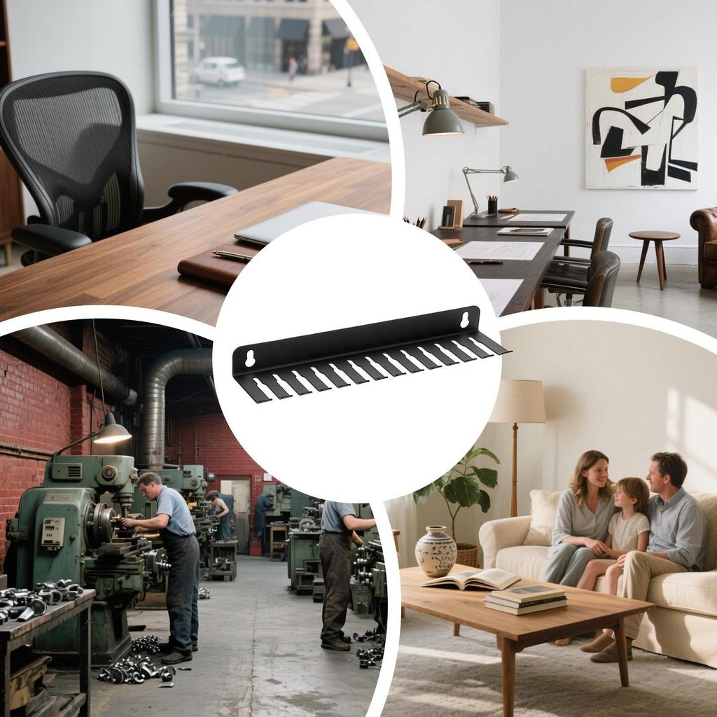 Cord Organizer Holder 13 Slots Steel Data Cable Organizer Rack For Wall Easy To Install Cable Management For Workshops Studios