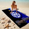 1pc Internazionale Milano Beach Towel with Custom Name, Beach and Seaside Swimming Pool Equipment, Fashion Pattern, Rectangular, Travel Essential