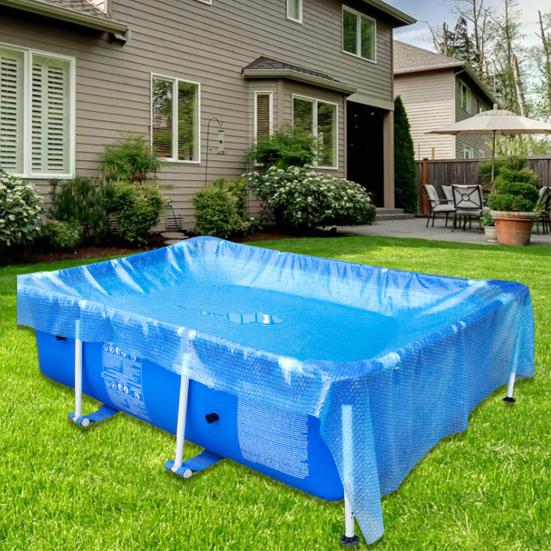 Rectangle Swimming Pool Cover Waterproof UV Resistant All-Weather Protection Universal Easy To Install Swimming Pool Protective Cover