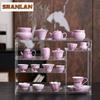 40ml Butterfly Flower Teacup Japanese Tea Bowl Sample Tea Cup Tea-tasting Personal Cup Chazhan Master Cups Ceremony Supplies