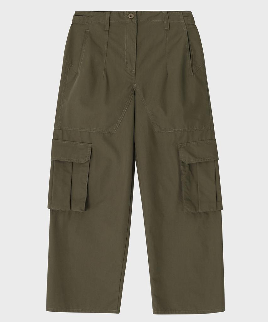 NOIRER Cotton Field Wide Pants (Khaki)