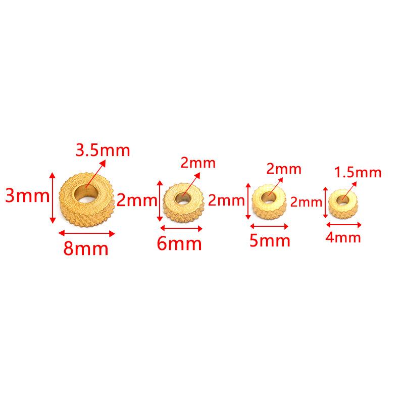 10Pcs 4-8mm Stainless Steel Round Gear Gasket Beaded Isolation Bead DIY Jewelry Accessories