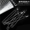 50 Pcs Fan Style Clear Nail Swatches Sticks Nail Art Accessories for Gel Polish Display and Easy Color Comparison