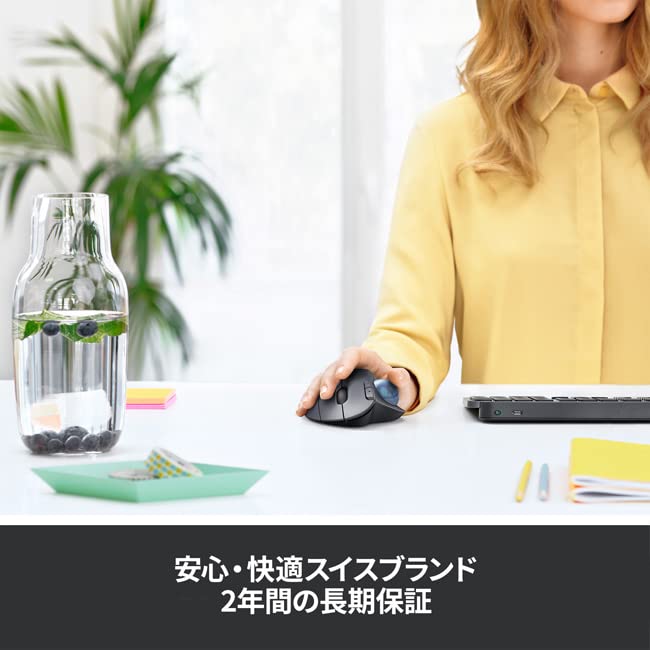 Logitech Wireless Trackball Mouse M575OW Bluetooth Unifying 5-Button Trackball Mouse Wireless Mouse for Windows, Mac, iPad, etc. Up to 24 Months Batte