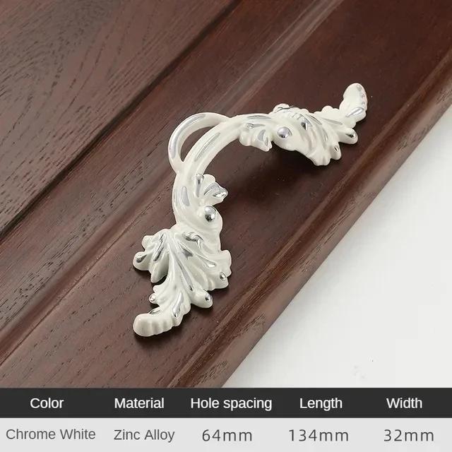 Zinc Alloy Rural Ivory White Cabinet Door Drawer Handle Cabinet Door Closet Kitchen Handle Wardrobe Door Furniture Handle