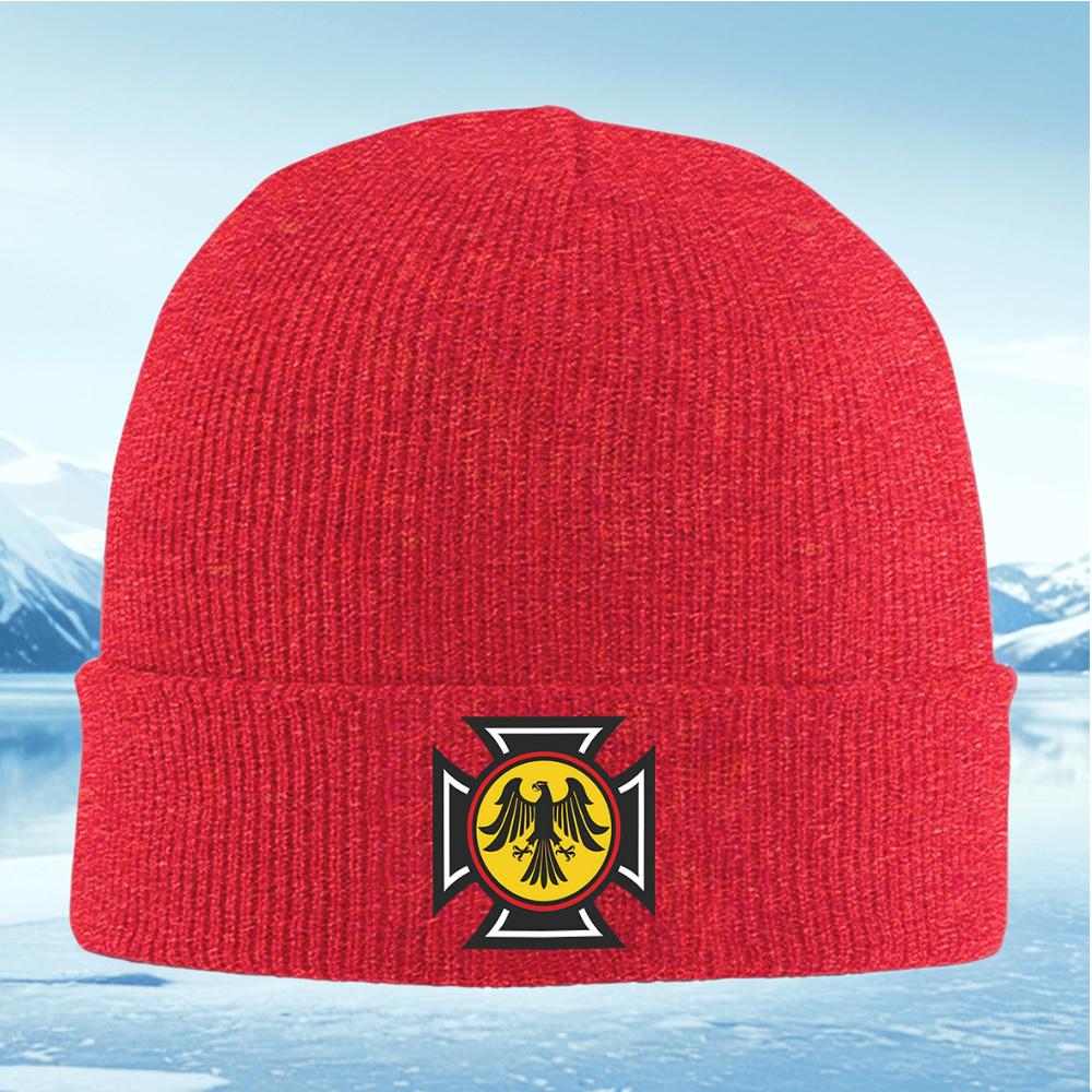 Eagle Emblem Over Cross Design Men Women Unisex Knitted Hat Beanie Pullover Cap Winter Thermal Warm Christmas Outdoor Cycling Hi