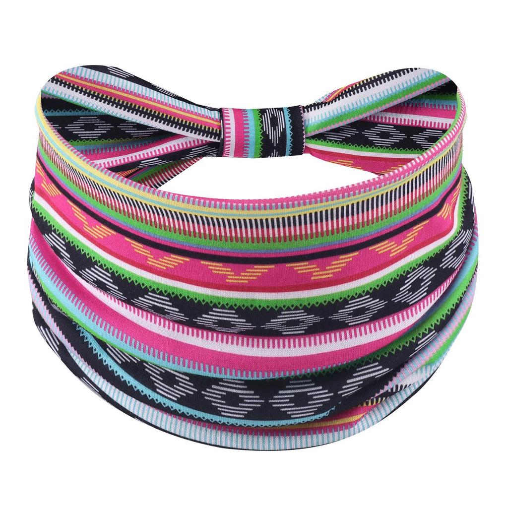 Cross-Border Women's Cotton Yoga Headband - Elastic, Sweat-Absorbing, Fashionable