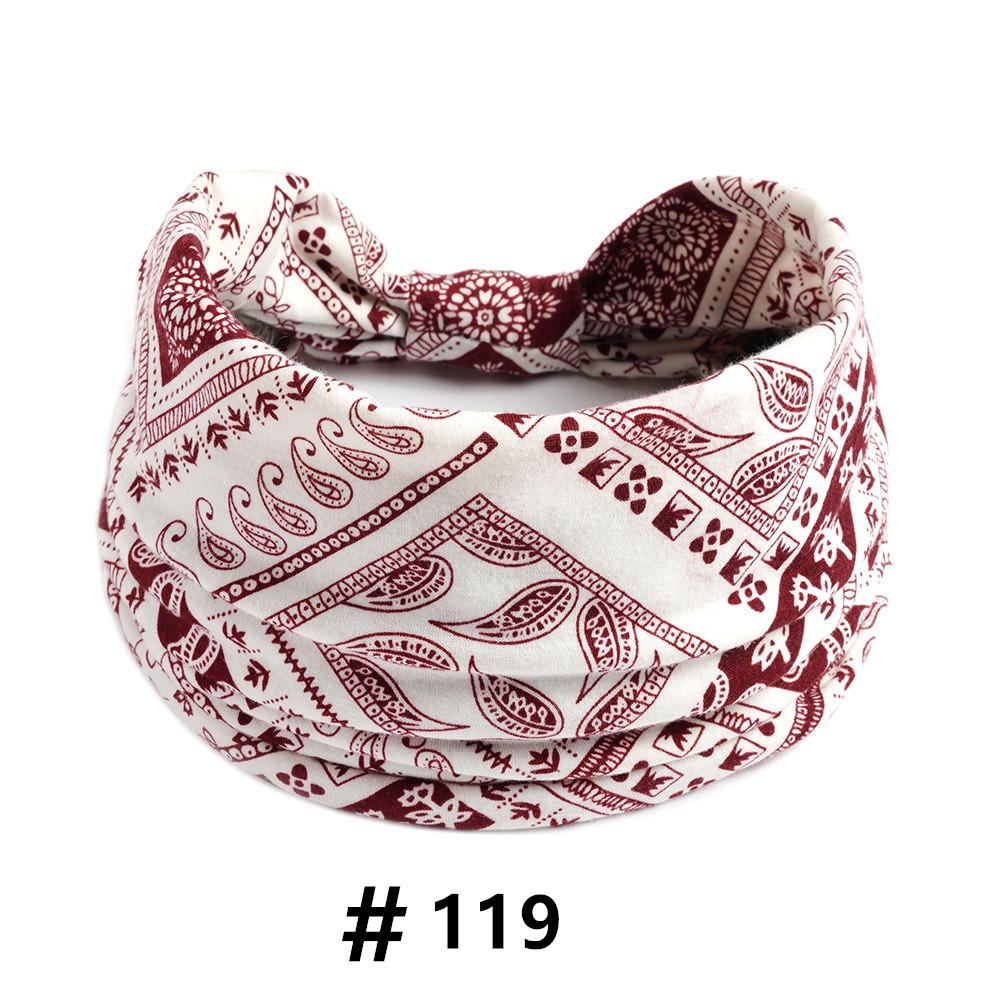 Cashew Print Headbands for Women Wide Boho Turban Headwrap Cotton Knot Elastic Hairbands Bandeau Sport Workout Hair Accessories