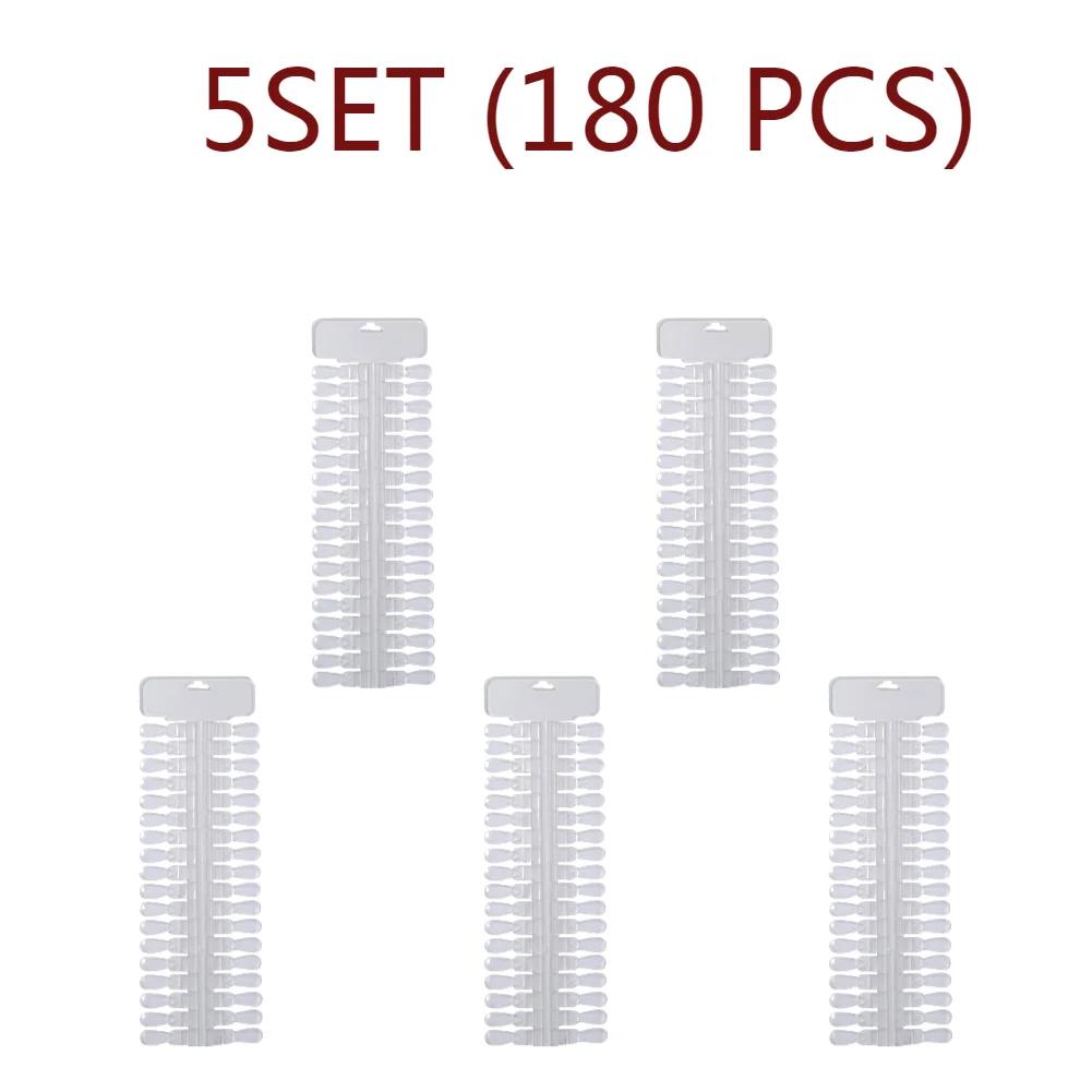 36pcs/set Manicure Practice Display Board Removable False Nail Tips Sticker Useful Gel Polish False Nail Stickers Manicure Tools