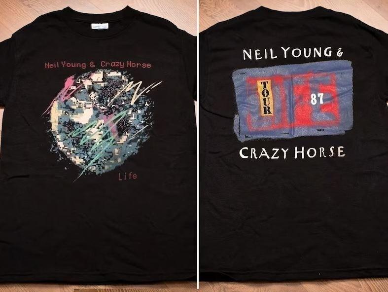 Neil Young & Crazy Horse 1987 Tour Unisex T-Shirt L