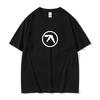 Unisexs Hiphop Oversized Tshirt Street Top Aphex Twin Logo Printed Tshirt Unisexs Casual Cotton Retro Short Sleeved Tshirt
