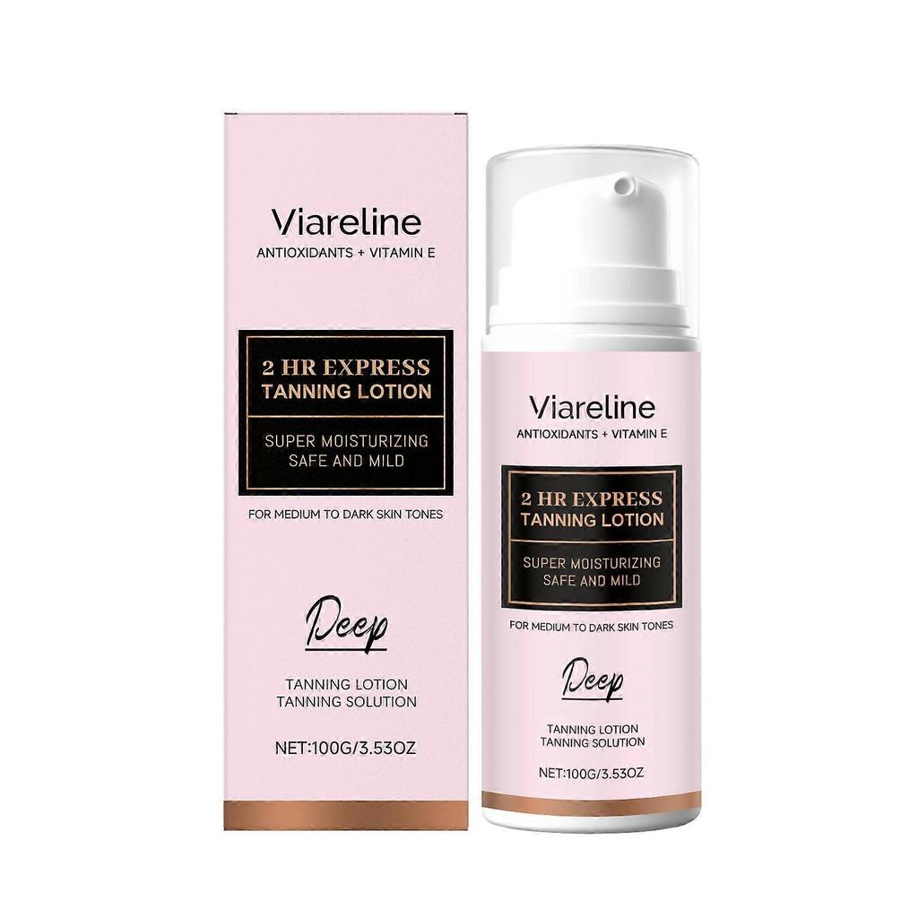Viareline Sun-Free Tanning Moisturizing Body Lotion Summer Beach Skin Tone Uniform Moisturizing Refreshing Lotion