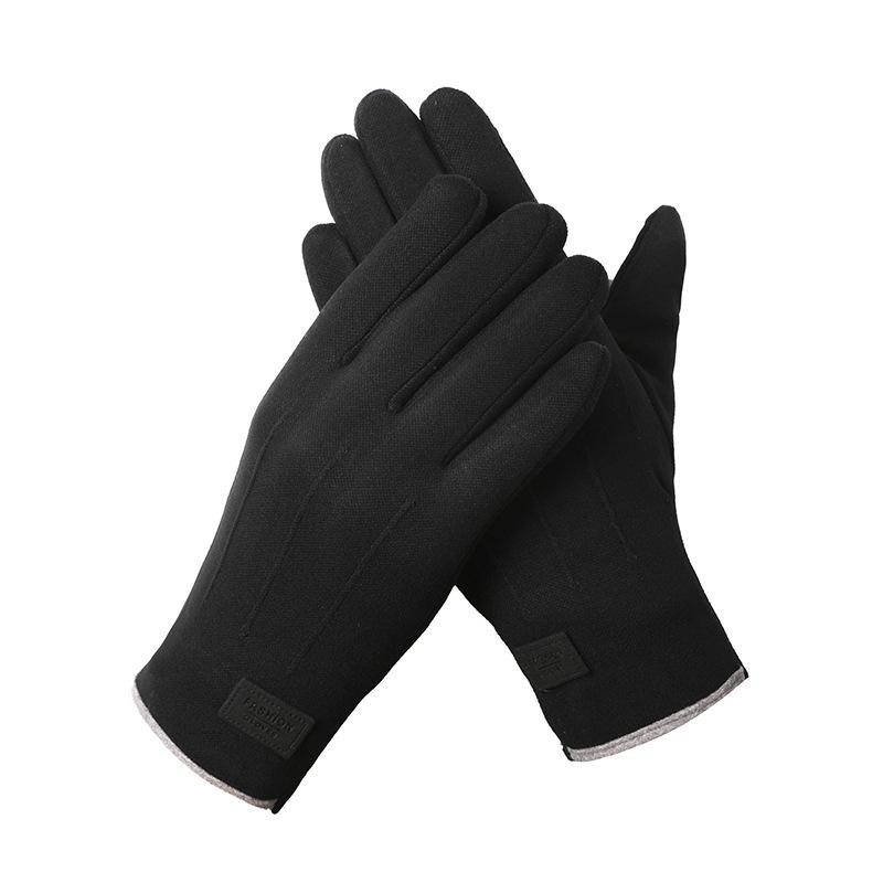 Autumn and Winter German Velvet Gloves for Men and Women Rabbit Velvet Plus Velvet Thickened Cold-proof Outdoor Driving Touch Screen Warm Gloves