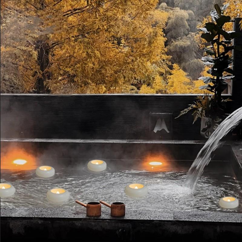 16-Pack Water Floating Flameless Waterproof Led Candle Lamp Flashing Romantic Wedding Decorations Water Float Swimming Pool