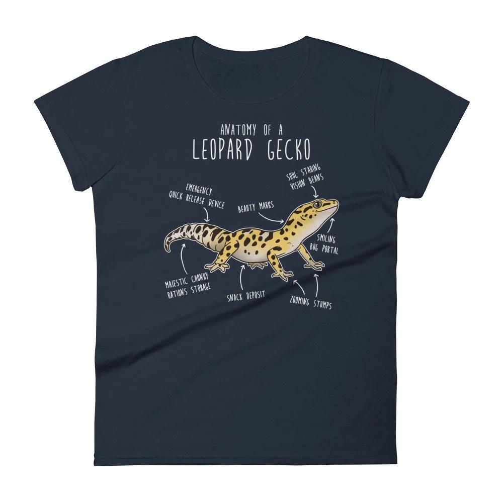 Leopard Gecko Shirt Men Tshirt, Pet Reptile Lover Gift, Funny Lizard T-Shirt, Cute Gecko Tee, Anatomy Herpetologist Animal Tee