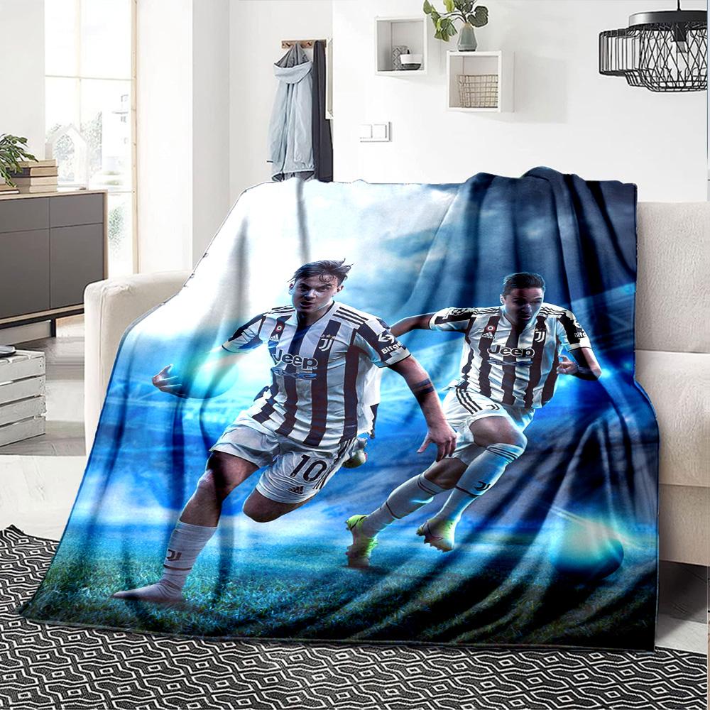 Juventus Football Players Collage Print Fleece Blanket Soft Warm Throw Blanket Sofa Couch Bed Home Decor For Soccer Fans