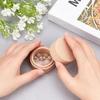 New Natural Wood Wooden Box Round Shape Mini Storage Container Container Box
