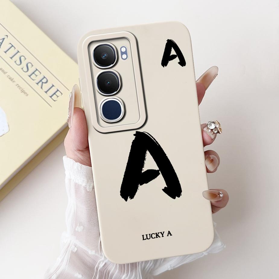Für Vivo Y19s 4G Hülle V2419 Luxuriöse Glücksbuchstaben Cover Stoßfeste Weiche TPU Handyhülle Für Vivo Y19s Y 19 s VivoY19s Fundas Coque