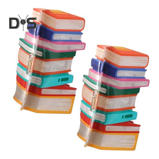 2 Pcs Book Hair Clips Book-inspired Women Funny Hair Accessories Back To School Hair Claw Clip Gift for Book Lovers