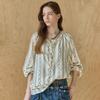 Bohemian Antique Botanic Pattern Strap Blouse Ze05qb007na