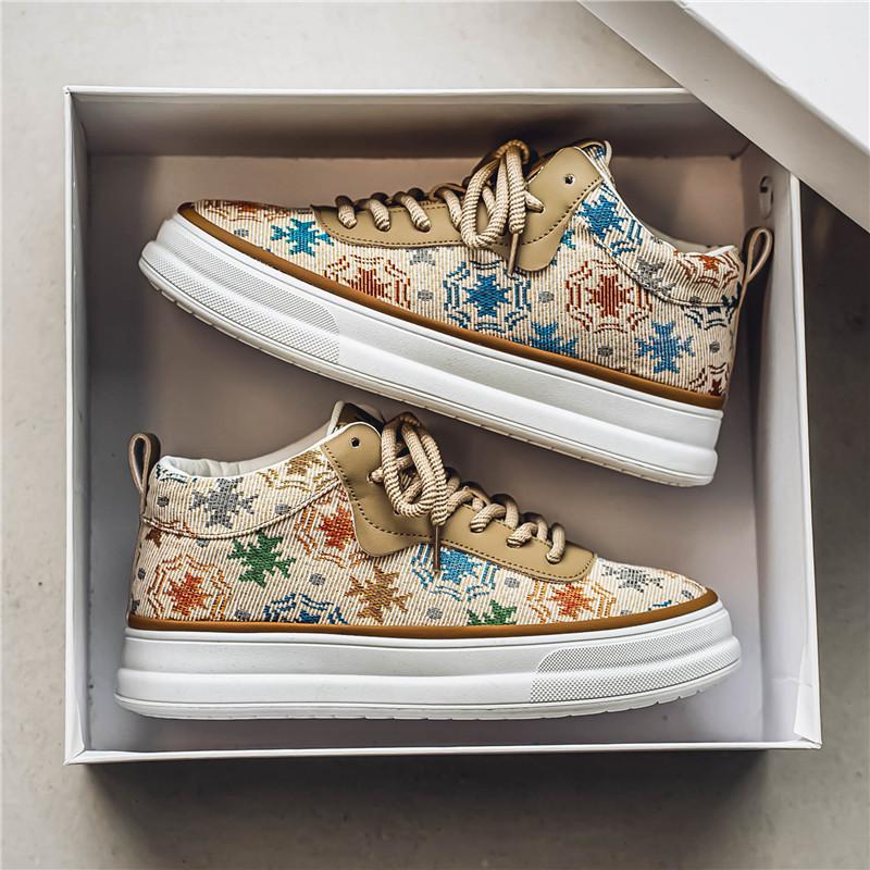 Herren Casual PU Sneaker Herren Walking Slipper Weiche Flats Außen Atmungsaktives Tuch Vielseitige Plateauschuhe Herrenschuhe Hombre Tenis