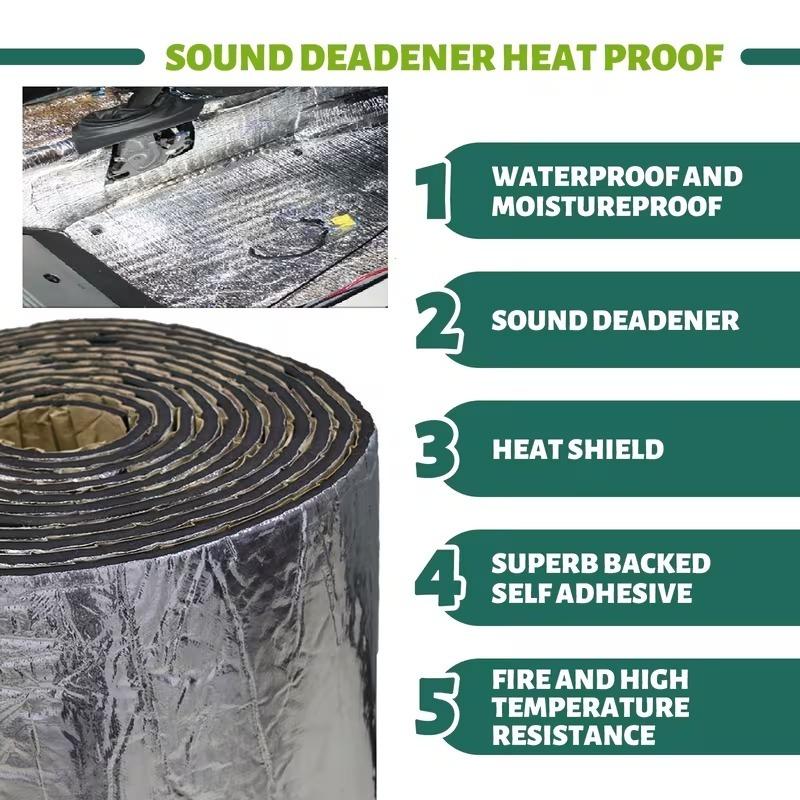 Fireproof Acoustic Thermal Insulation Mat Soundproof Wall Panels Noise Insulation for Car Deadening Heat and Soundproofing