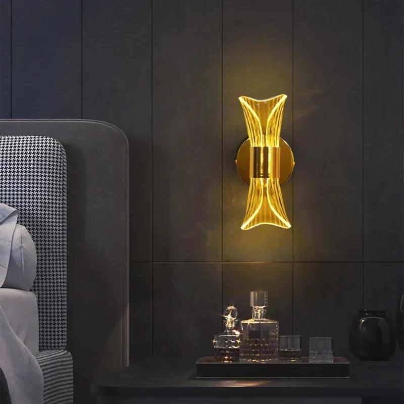 Nordic LED Wall Lamp Interior Lighting Home Bedroom Corridor Interior Living Room Bedside Decoration Luster Wall Sconces Light