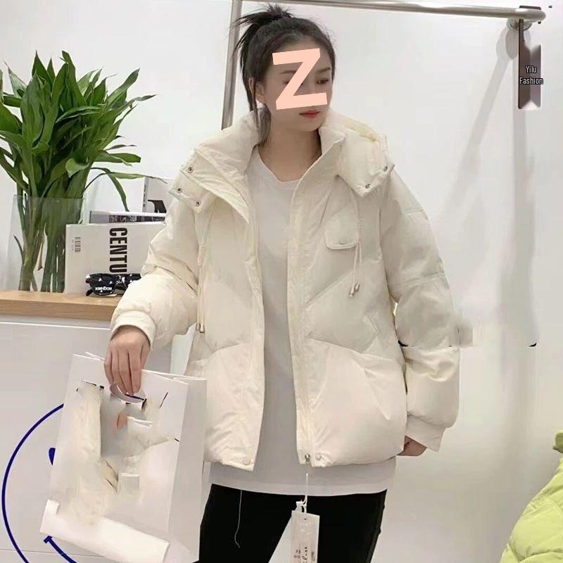 Women's Short Washable White Duck Down Jacket - Korean Style, Petite, Warm, Thick, Trendy Winter Coat