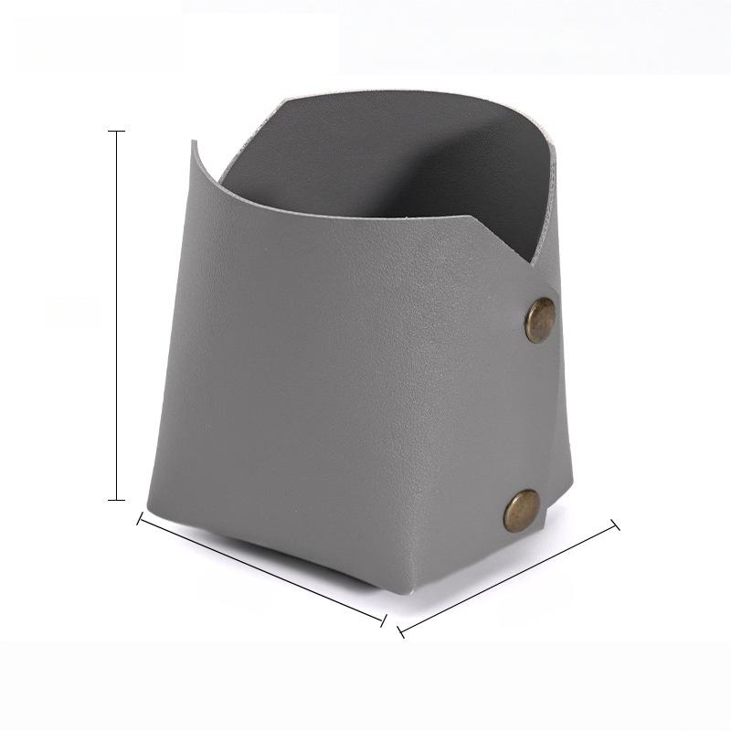 

Nordic Folding Entryway Key Leather Storage Box PU Storage Tray Desktop Cosmetic Remote Control Sundry Storage Basket Pen Holder 1pc