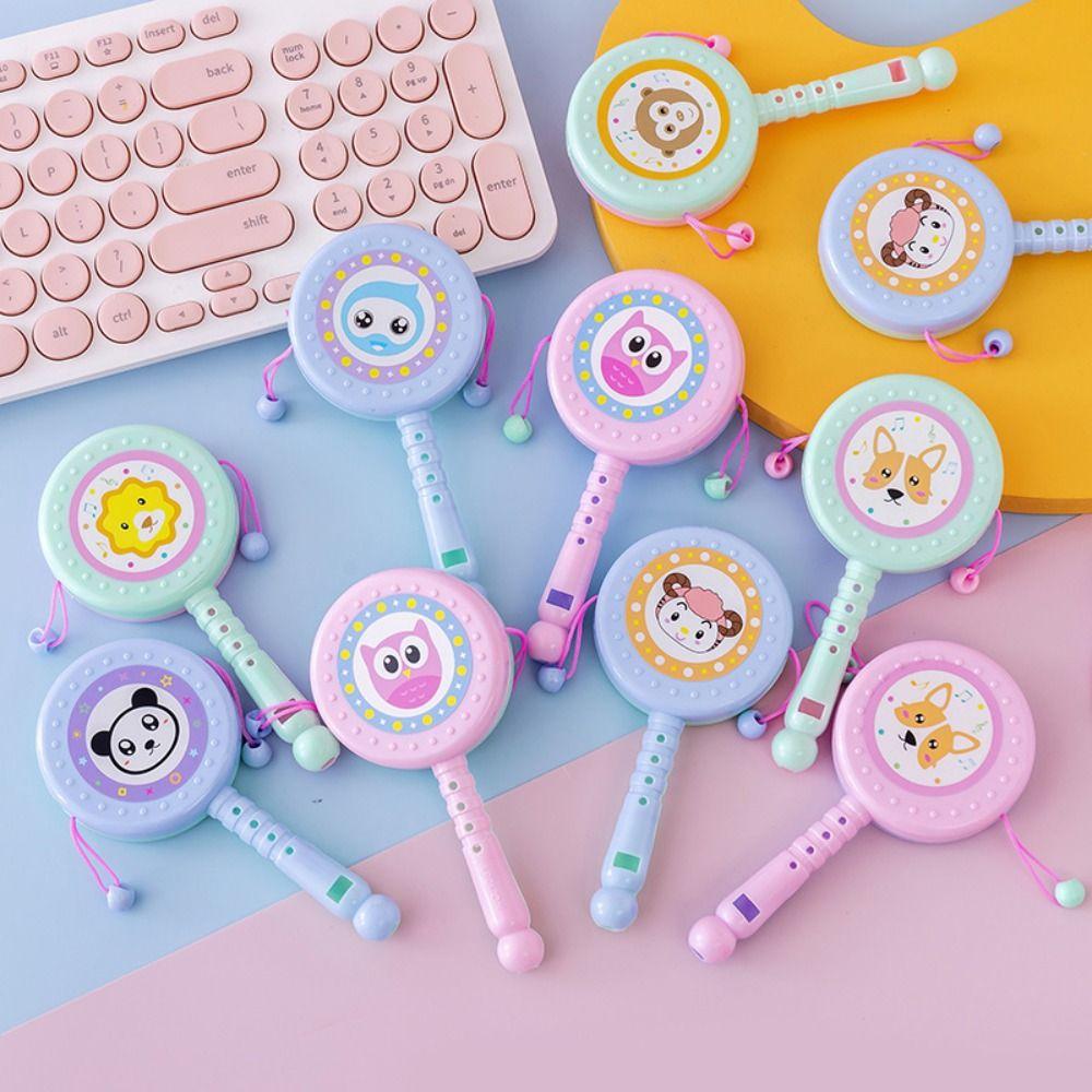 Party Supplies Musical Instruments Toys Rattle Music Toys Cartoon Rattle Kid Rattle Drum Musical