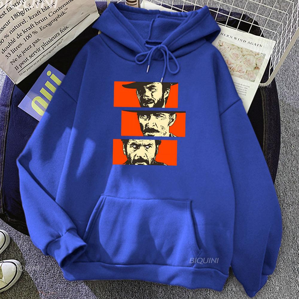 The Good The Bad and Ugly Hoodies Long Sleeve Winter Hooded Pullovers TV Series Graphic Printing Sweatshirts Tops