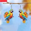 Colorful Parrot Acrylic Earrings for Women Earrings Chic New Animal Earrings Fashion Earrings Jewelry Accessories for Party Festivals