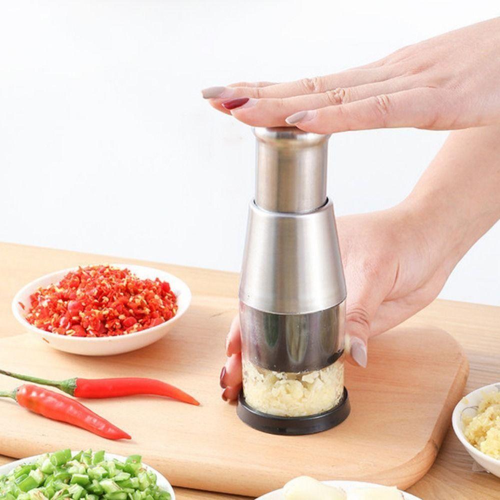 Hand Press Garlic Chopper Handheld Manual Hand Chopper Creative Tomato Crusher  Kitchen