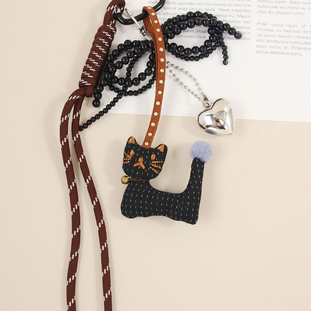 Backpack Rabbit Pendant Bag Charm Heart Pendant Fashion Bear Plush Keychain  Trend Accessories