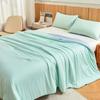 Super Soft Cooling Quilt Summer Cool Quilt Skin Friendly Quilt Air Condition Comforter Solid Ice Silk Cool Blanket Thin Quilt for Bed