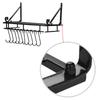 Metal  ing Pan Pot Rack Wall Mounted with 10 Hook Holders Kitchen Storage   (90cm)