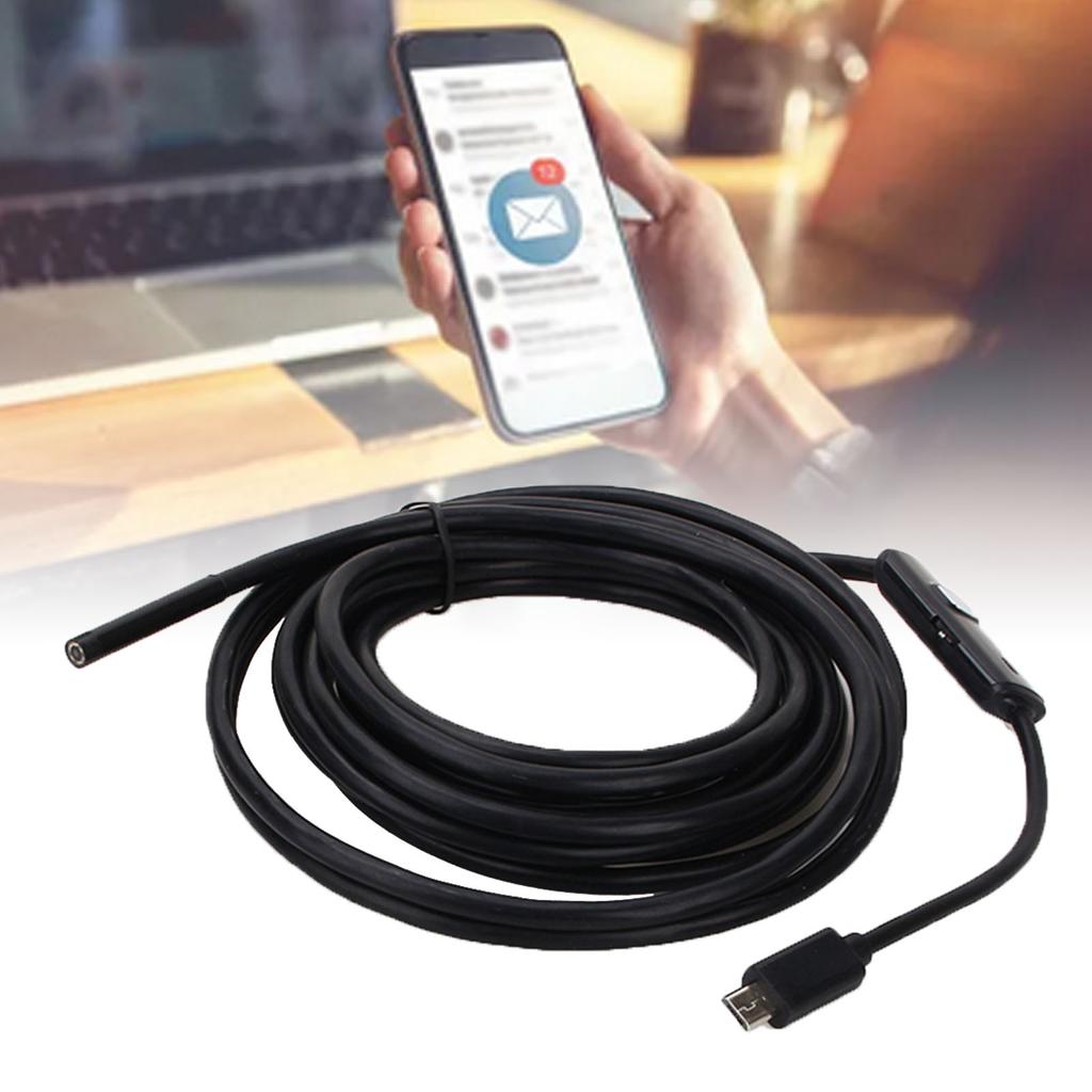 HD Endoscope 3.5m Length 5.5mm Diameter Borescope Inspection Camera for Phone Computer
