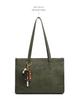 Women's Olive Green Retro Tote Bag - High-end Shoulder Bag for Autumn/Winter 2025