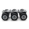 Non-Toxic 6-Wheel Trailer Assembly Mini Three-Axis Chassis Building Blocks 119Pcs Mechanical Unit Model Moc Technical Bricks Assembly