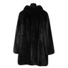 Imitation mink coat women's medium and long autumn and winter thickened large size imitation mink velvet hooded fur coat women look thin