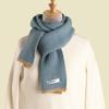 Knitted Woolen Scarf for Women Autumn and Winter Warm and Thickened Student Girl Versatile Men's Couple Style Scarf Korean Version