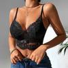European & American Style Lace Patchwork Camisole for Women - Hot Girl Bare Back Mesh Eyelash 8834
