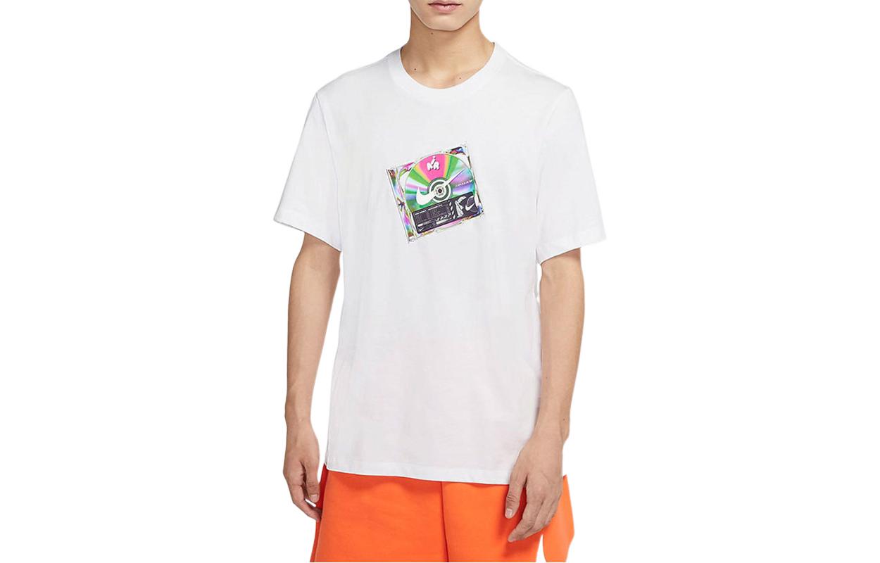 

Nike T Shirts Men s White Crew Neck Moderate Straight Fit CW0403-100 XL