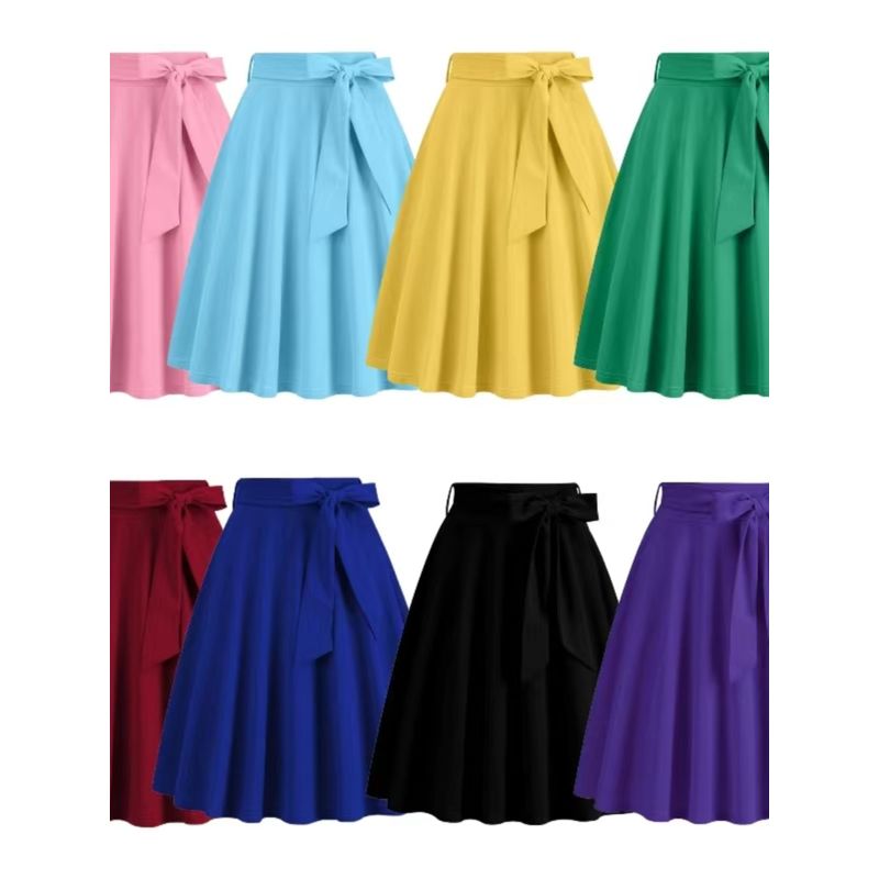 

Amazon Hot Sale Fashion Style Women s Autumn and Winter Clothing Skirt Retro Hepburn Style Large Swing Shoelace Skirt Fashion Burgundy XL