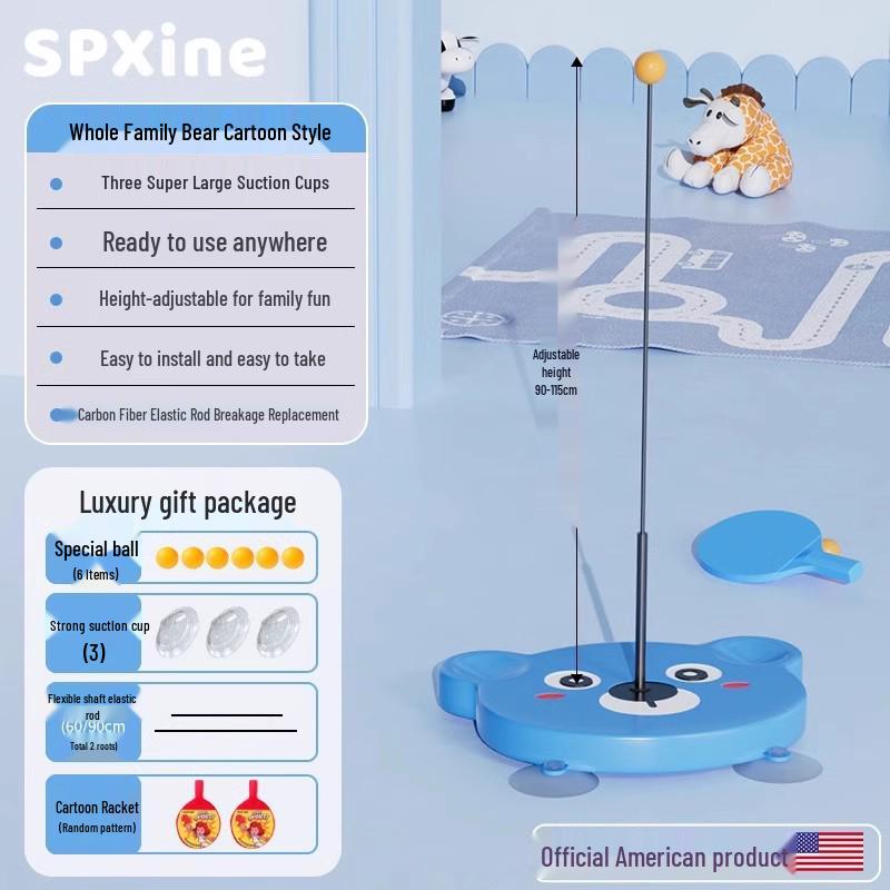 Children's Indoor Table Tennis Rebound Trainer for Solo Practice