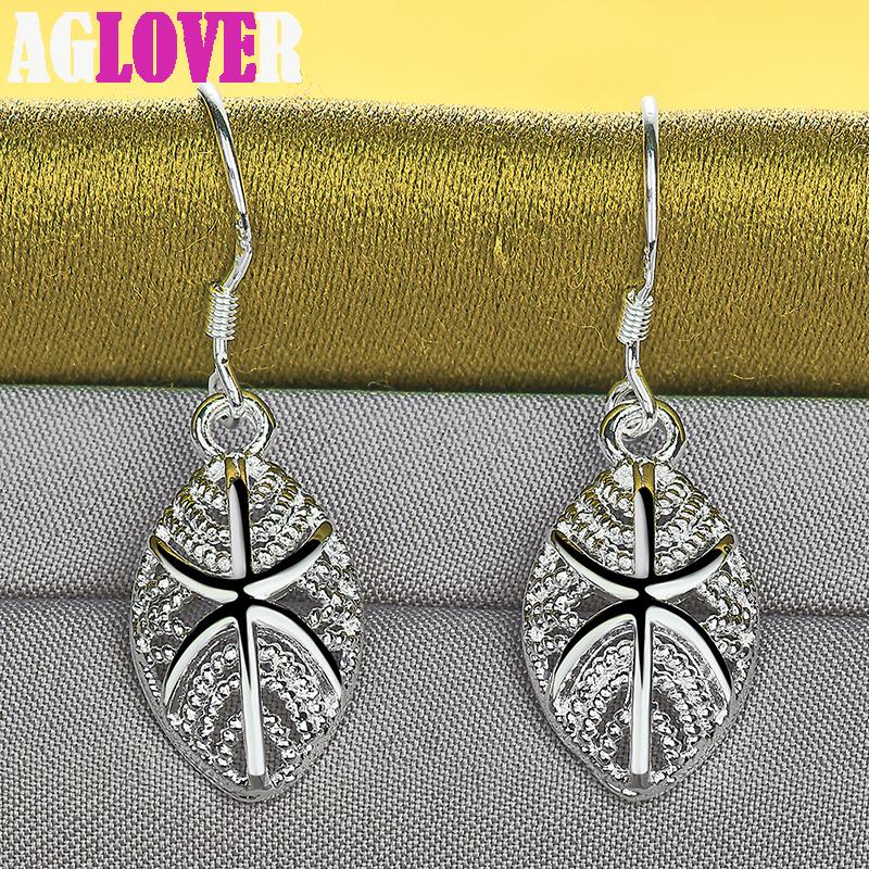 Bijuterii cercei cu frunze din argint 925